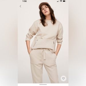 Mango textured cotton blend sweatshirt